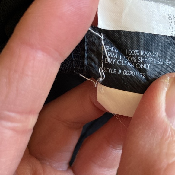 Club Monaco black dress with leather waist band size 4 - Picture 6 of 7